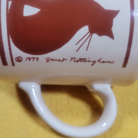 1979 English Cat Mug Vintage Janet Nottingham - Picture 2 of 5